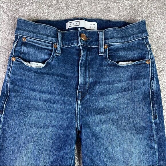 Ayr The Chiller Jeans Women’s 26* Blue Skinny Mid-Rise Dark Denim Stretch - Picture 2 of 13